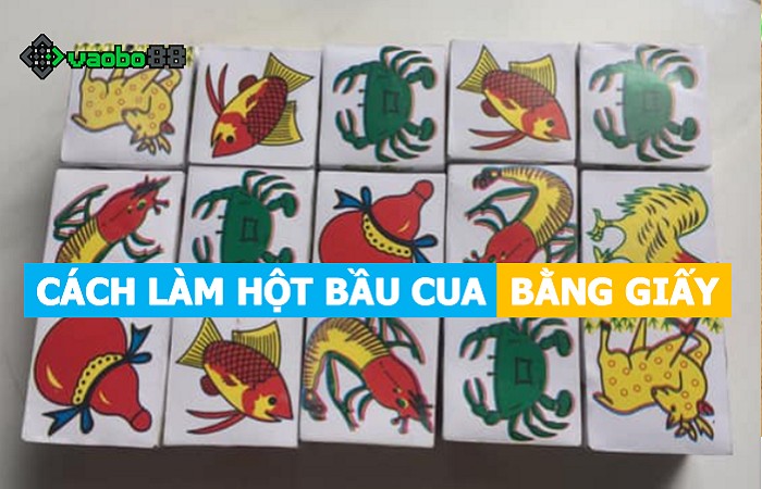 how to make Bau Cua dice with paper