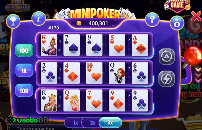 how to spin mini poker jackpot