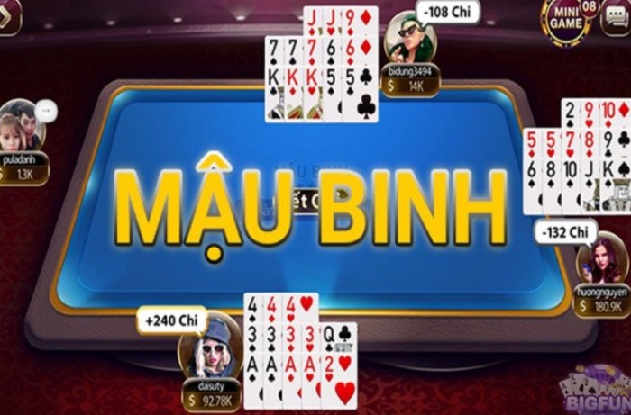 how to calculate mậu binh cards