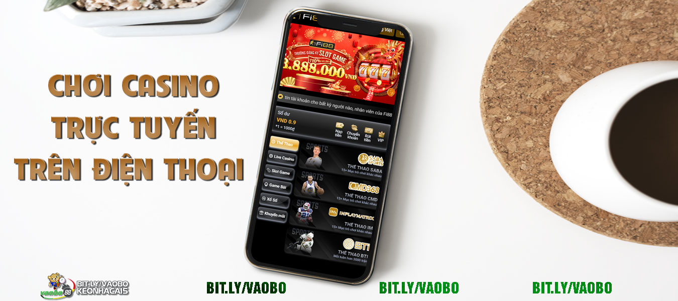 Image of playing online casino on mobile devices