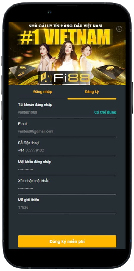 Fi88 Mobile Interface