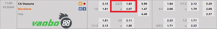 Over/Under 2.5-3